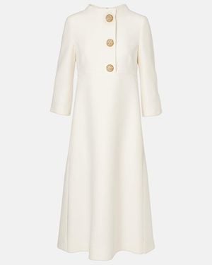 Valentino Crepe Couture Midi Dress - Natural