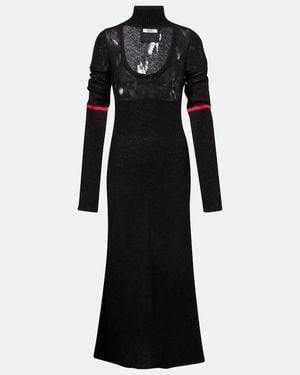 DIDU Rollkragen-Maxikleid Aus Strick - Schwarz