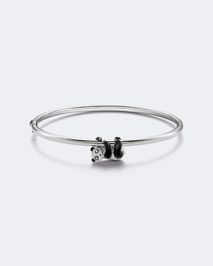 Yvonne Léon Panda 9Kt Bangle With Diamonds - Metallic