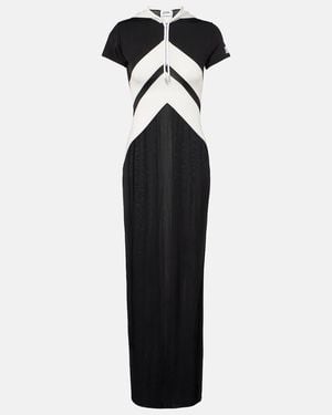 Jean Paul Gaultier Panelled Jersey Maxi Dress - Black