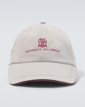 Brunello Cucinelli Logo Embroidered Baseball Cap - White