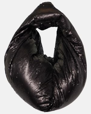 Rick Owens Sequined Down Jacket - Black