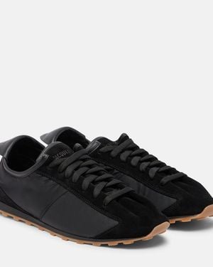 Jacquemus Tennis Suede-Trimmed Trainers - Black