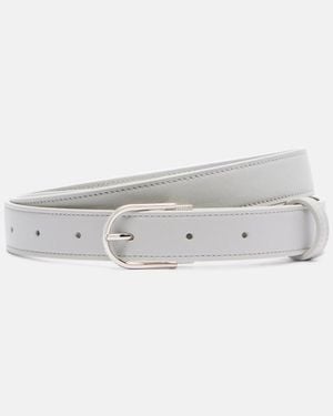 Victoria Beckham Dorian B Leather Belt - Grey