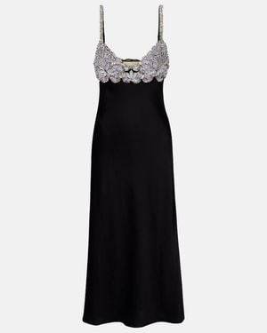 Valentino Embellished Cady Midi Dress - Black