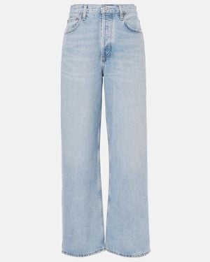Agolde Low Slung Baggy Mid-Rise Jeans - Blue