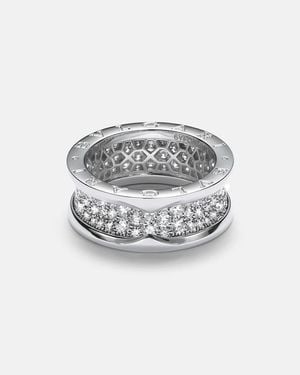 BVLGARI Anillo B.Zero1 De Oro Blanco De 18 Ct Con Diamantes