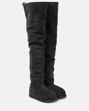AMINA MUADDI Heidi Thigh High Boot 15 Crosta Bla - Black