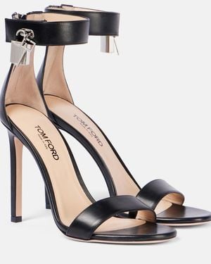 Tom Ford Padlock 105 Leather Sandals - Black