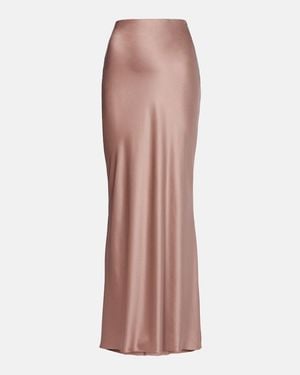 The Sei Silk Satin Maxi Skirt - Pink
