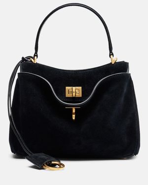 Balenciaga Rodeo Mini Suede Top-Handle Bag - Black