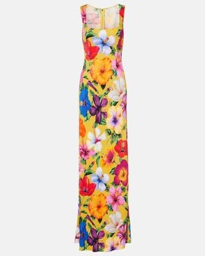 Dolce & Gabbana Floral Gown - White