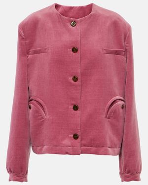 Blazé Milano Gliss Cotton And Linen Velvet Jacket - Pink