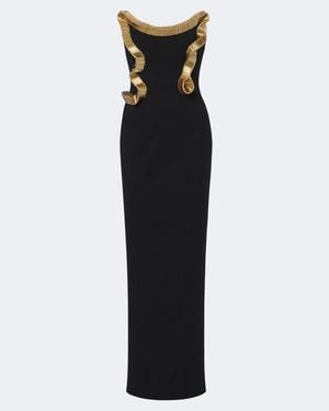 Rachel Gilbert Malik Embellished Gown - Black