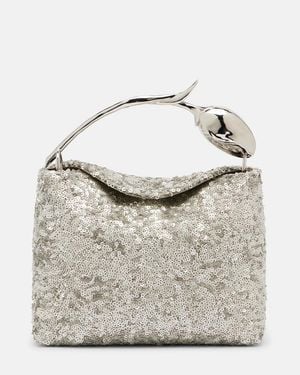 Erdem Henkeltasche Bloom Mini Mit Pailletten - Mettallic