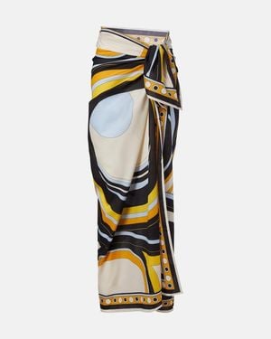 La DoubleJ Printed Cotton Beach Cover-Up - Metallic