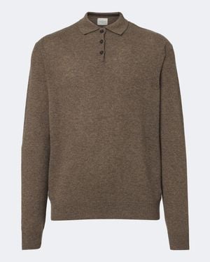 LeKasha Crete Cashmere Polo Jumper - Brown