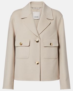 Max Mara Virgin Wool Jacket - Natural
