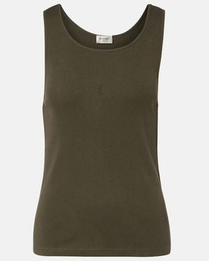 Saint Laurent Cassandre Tank Top - Green