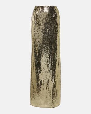 Dolce & Gabbana Sequined Maxi Skirt - Green