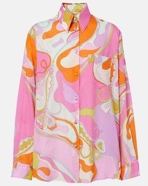 PUCCI Orchidee Cotton Shirt - Pink