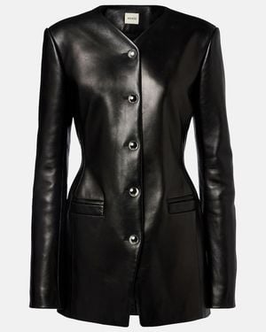 KHAITE Lederjacke Naran - Schwarz