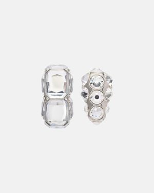 Acne Studios Pendientes Asimetricos Adornados - Metálico