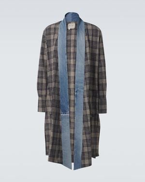 Greg Lauren Mantel Aus Baumwolle Mit Denim - Blau
