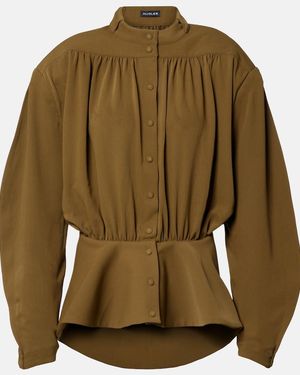 Mugler Bluse Re/Edit Hiver Russe Aus Crepe-Twill - Grün