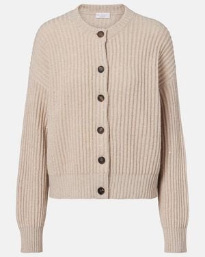 Brunello Cucinelli Cardigan Aus Rippstrick - Natur