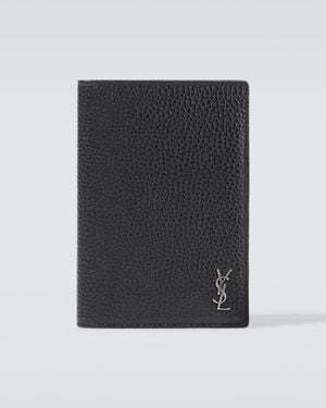 Saint Laurent Leather Passport Holder - Black