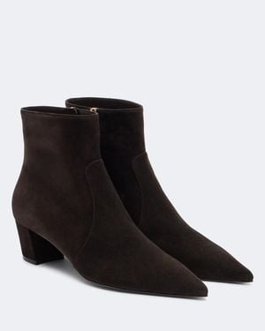 Gianvito Rossi Ankle Boots Keinna Aus Veloursleder - Schwarz