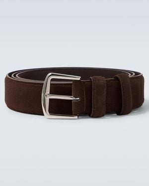 Loro Piana Alsavel Suede Belt - Brown