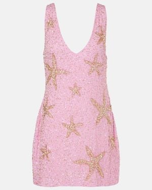 RIXO London Christabel Sequined Minidress - Pink