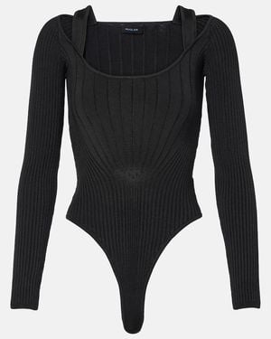 Mugler Gestrickter Body - Schwarz