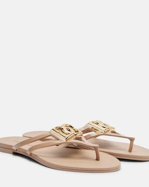 Dolce & Gabbana Dg Thong Sandals - Natural