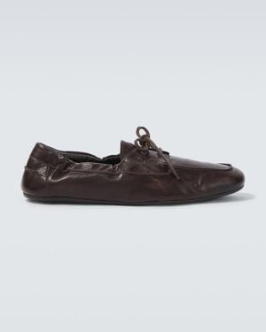 Prada Segelschuhe Shuffle Aus Leder - Braun