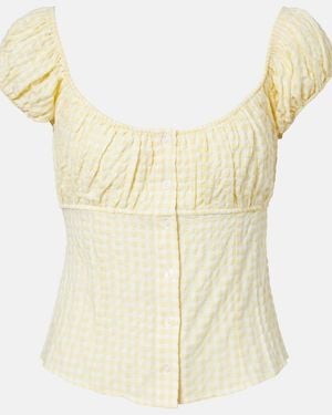 Montce Millie Gingham Top - Metallic