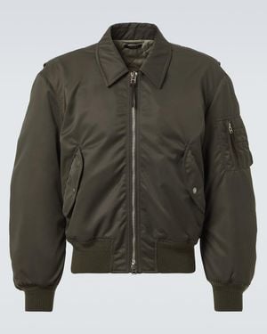 Tom Ford Satin Bomber Jacket - Green