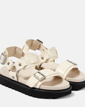 Acne Studios Sandalias Con Plataforma De Piel - Neutro