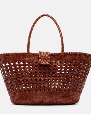 RIXO London X Dragon Diffusion Lucine Leather Tote Bag - Red