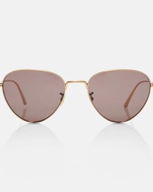 KHAITE X Oliver Peoples Aviator Sunglasses - Brown