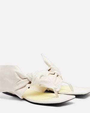 Givenchy Boudoir Bow Leather Sandals - White