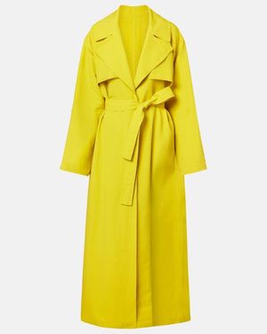 Alaïa Oversized Poplin Trench Coat - Yellow