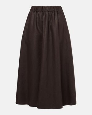 Brunello Cucinelli 100% Linen Skirt - Brown