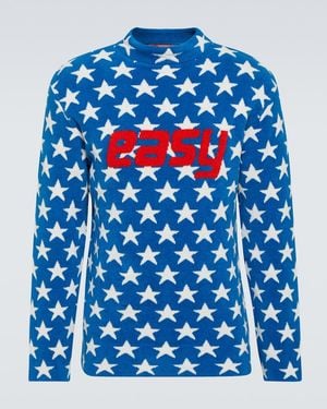 ERL Printed Cotton-Blend Jumper - Blue