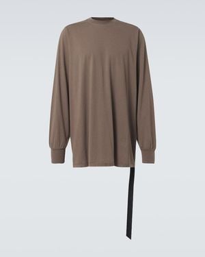 Rick Owens Oversized Cotton Jersey T-Shirt - Brown