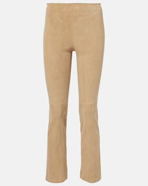 Stouls Jp Twenty Flared Suede Leggings - Natural