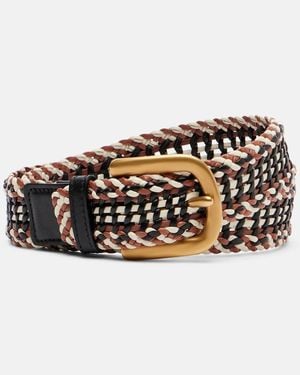 Gabriela Hearst Woven Leather Belt - Metallic