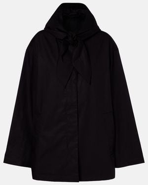 TOTEME Scarf-Detail Cotton Jacket - Black